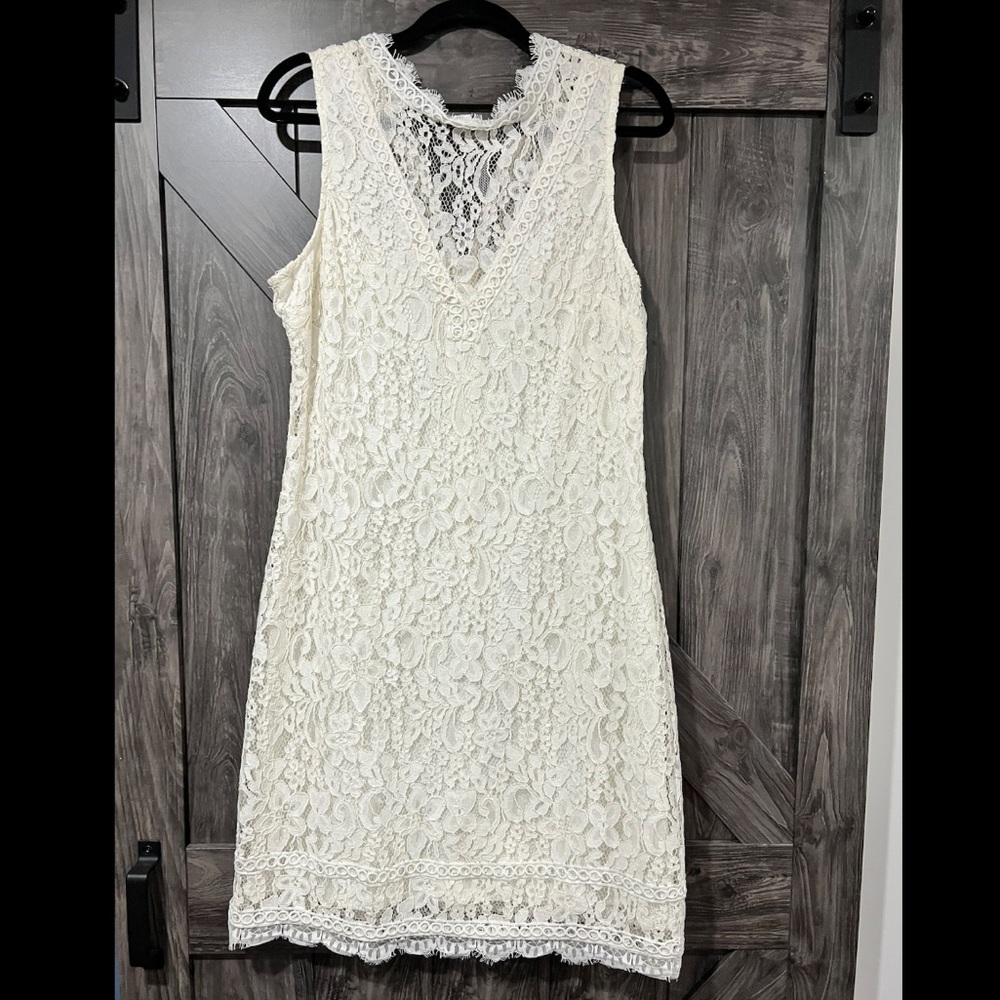 NEW never worn - white lace dress, size 14